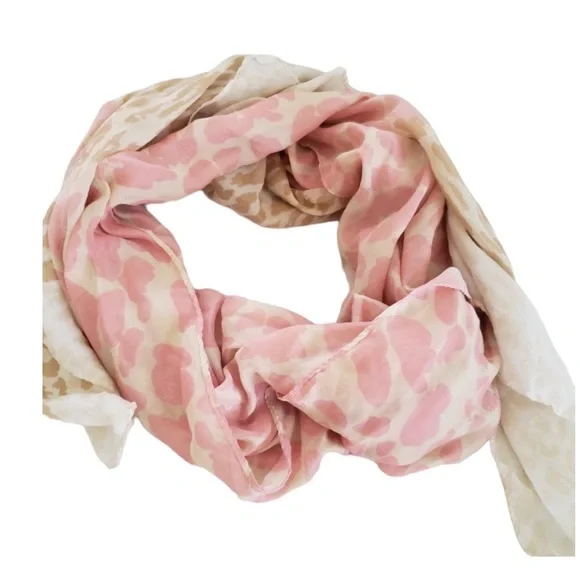 Forever 21 Accessories Pink Cream Leopard Print Scarf Poshmark